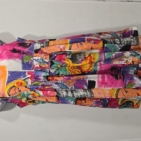 PINEAPPLE MOON VIBRANT GRAPHIC DRESS.   #6822 - Picture 4 of 8